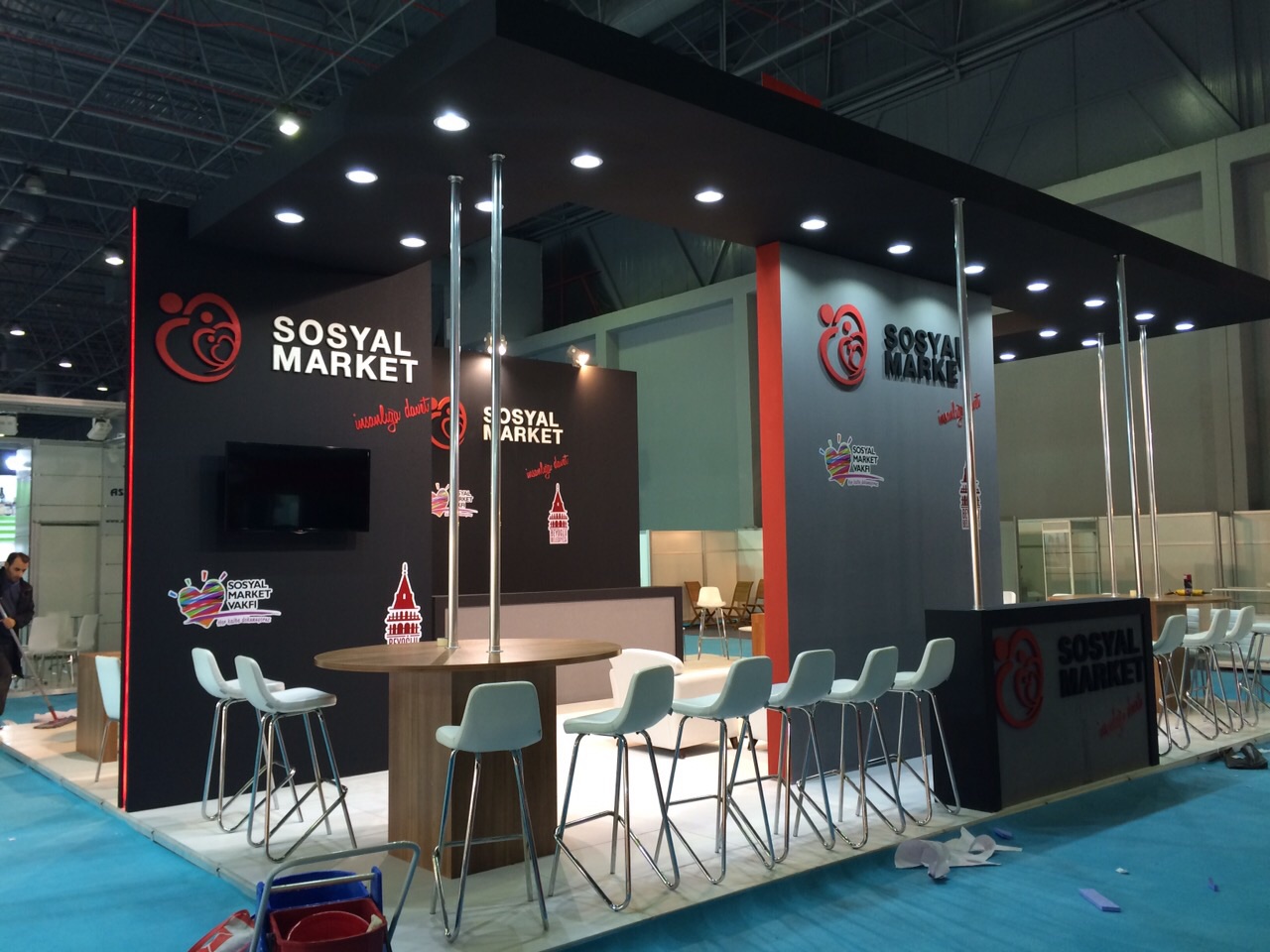 Ahşap Stand Üç Tarafı Açık Stand