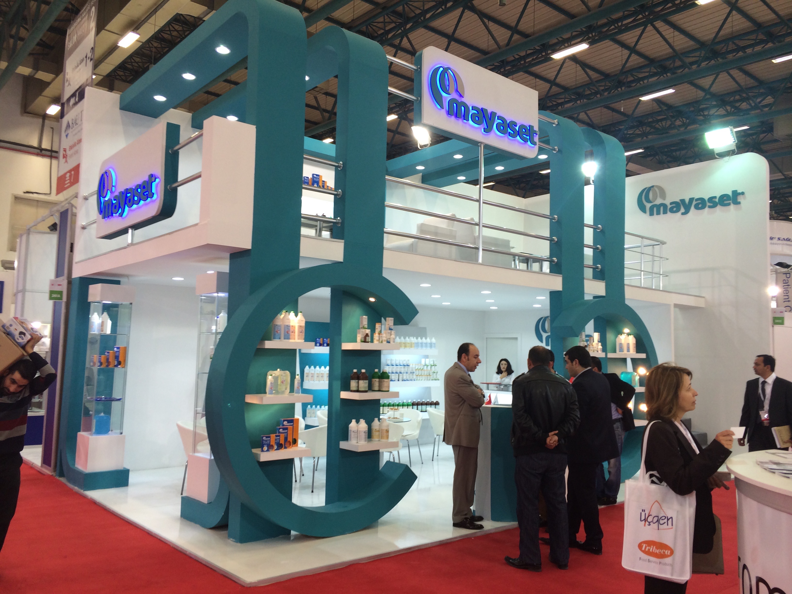 Ahşap Stand Çift Kat Stand 